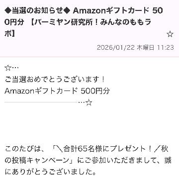 Amazonギフトカード 500円分