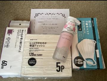 しっとりやわらか保湿ティッシュ／超ふわ不織布マスク やわらか使い捨てタオル／ハトムギ泡洗顔料 計4個